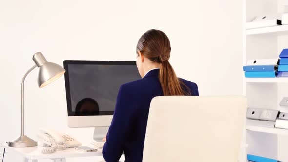 Businesswoman working in office