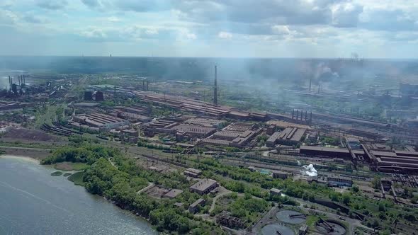 Aerial View of Metallurgical Plant