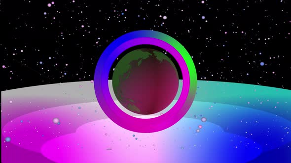 4k gradient colorful earth planet background