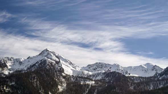4K Time-lapse Quick Clouds Formation over the Alps South Tyrol
