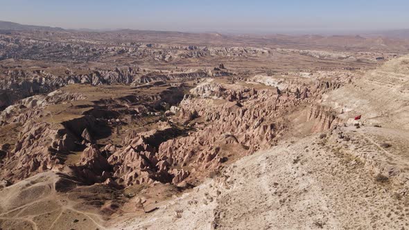 Cappadocia Landscape Aerial View. Turkey. Goreme National Park