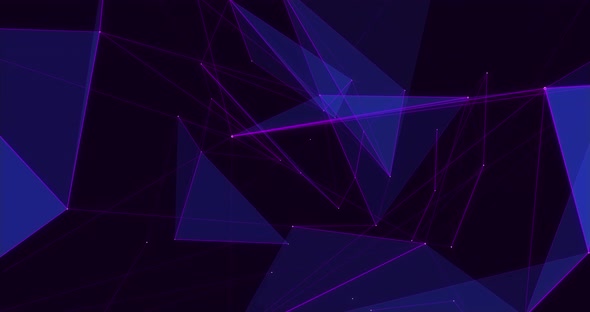 Purple plexus networks moving against black background