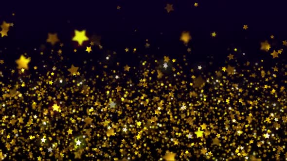 Shimmering Gold Stars Background