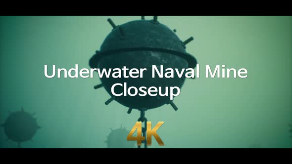 Underwater Naval Mine Closeup