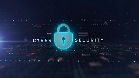 Digital Space Cyber Background Word Cyber Security