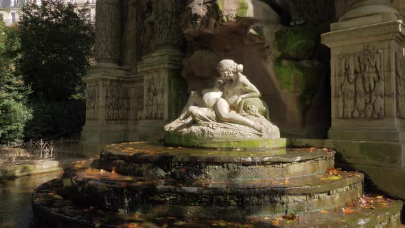Acis and Galatea Sculpture of Medici Fountain in Luxembourg Gardens, Paris