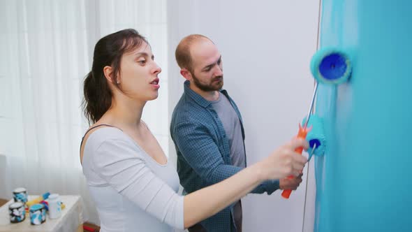 Girlfriend and Boyfriend Painting Wall