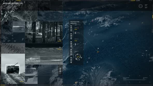 Target Location Data Coordinates Track On A Modern Digital Map Interface alt