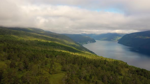 Aerial Footage Beautiful Nature Norway