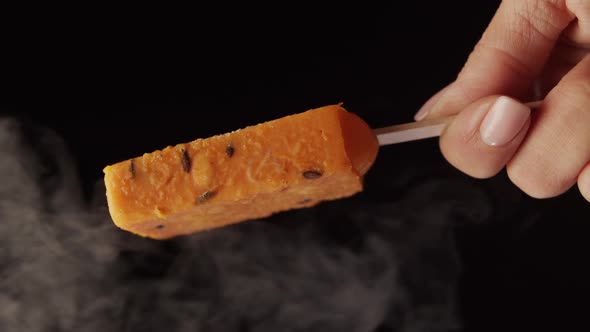 Closeup of Ice Cream on a Stick