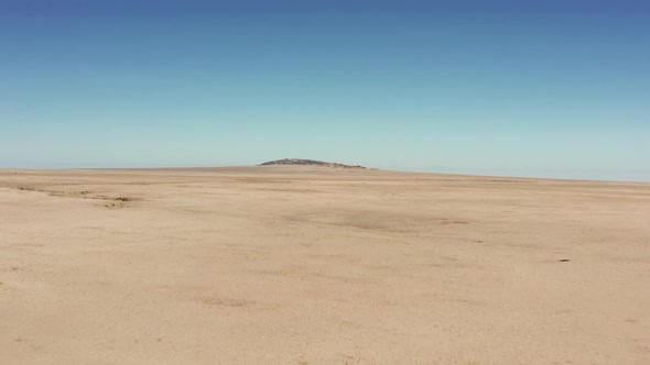 Drone Fly Over Vast Namib Desert In Southern Africa. Aerial Shot