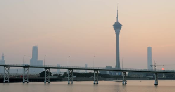 Macau city at evening