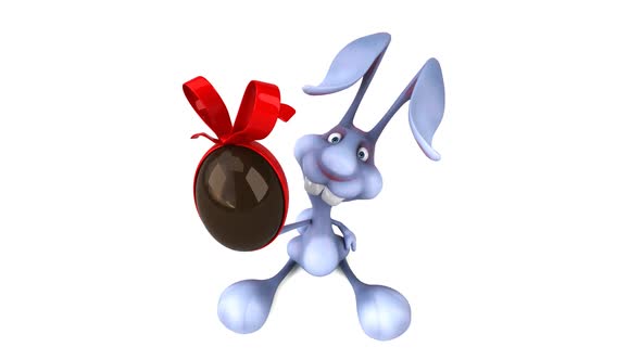 Fun rabbit with an easter egg