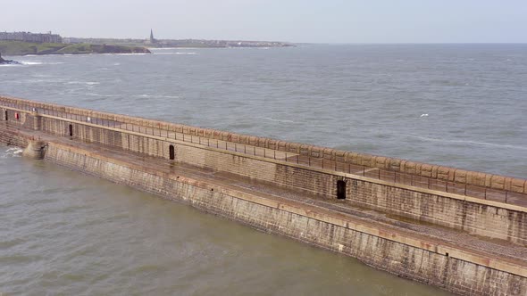 A Breakwater Seawall Used to Protect a Harbour from the Sea