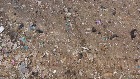 Garbage pile in trash dump or landfill. Pollution concept