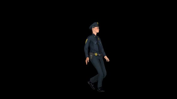 Female Police Officer Funny Dance