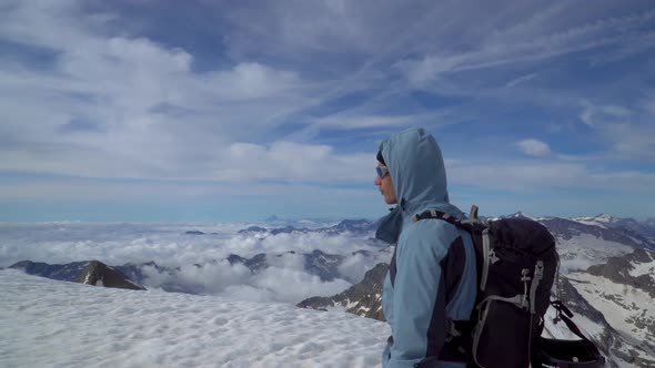 Mountaineer in the Alps