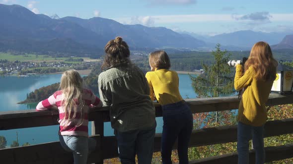 Girls Looking At The Austrian Lake Faakersee 2