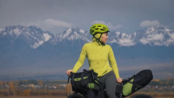 The Woman Travel on Mixed Terrain Cycle Touring with Bikepacking