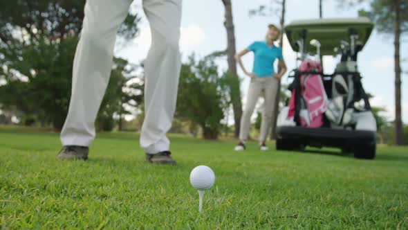 Golf players playing together