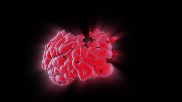 Printing of Human Brain Model Symbol for Artificial Intelligence alt