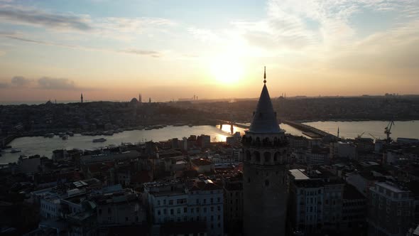 Silhouette Of Galata Tower