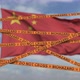 Biohazard Restriction Tape Lines Against the Chinese Flag - VideoHive Item for Sale
