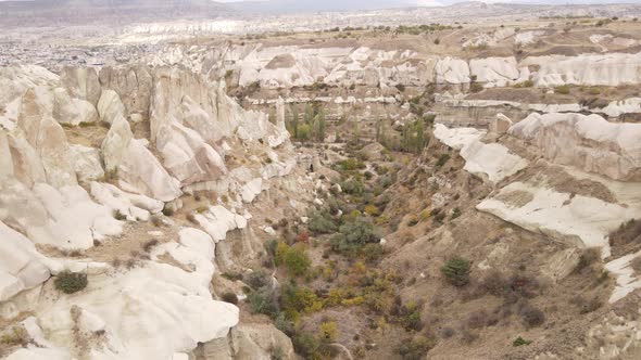 Cappadocia Landscape Aerial View. Turkey. Goreme National Park