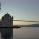 Ortakoy Mosque and Istanbul Bosphorus Bridge Aerial Video - VideoHive Item for Sale