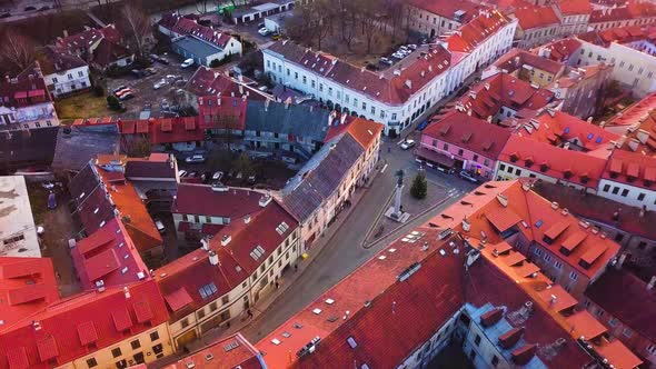 VILNIUS, LITHUANIA - Aerial View of Vilnius Old City