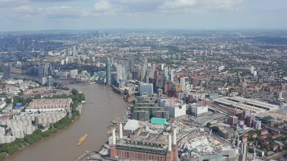 Aerial View of Large City