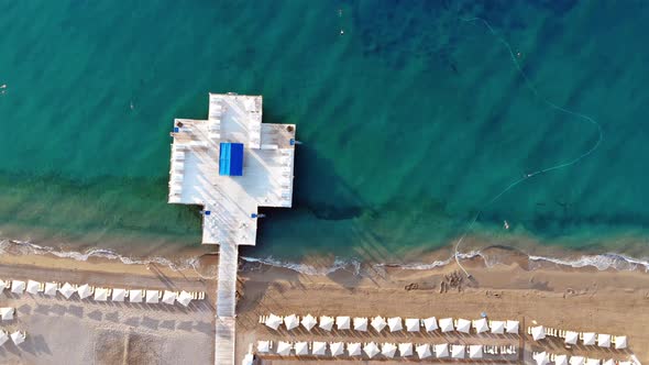 Beach Bar Dock Morning Pan Right