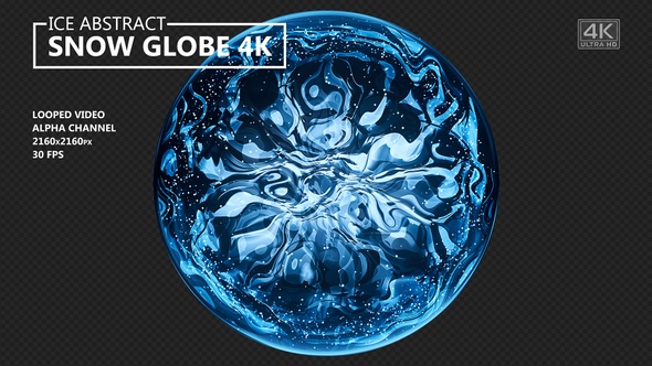 Ice Abstract Snow Globe