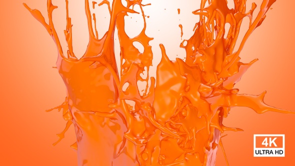 Orange Juice Crown Splash 4K alt