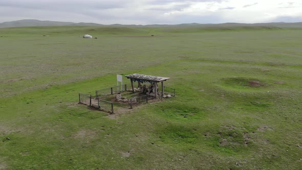 Historical Monument in Central Asia Steppes