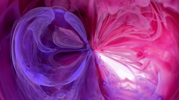 Abstract Pink Purple Mix. Art Ink Paint Background