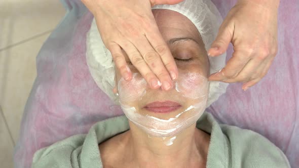 Mature Woman Having Lymphatic Massage