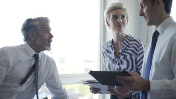 Business people working in office