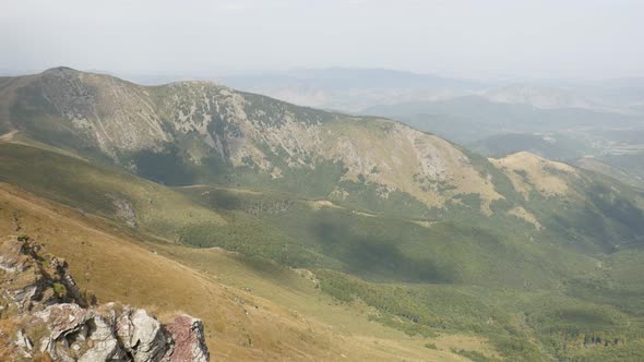 Endless   mountain ranges of Stara planina slow pan 4K 2160p 30fps UltraHD footage - Beautiful natur