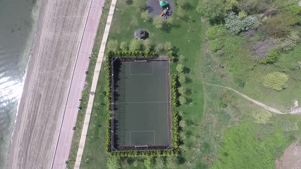 Aerial Football Field