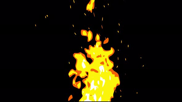 Cartoon fire flame alpha alt