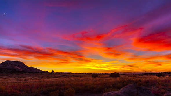 Whitebeck Rock Sunset and Stars Time Lapse