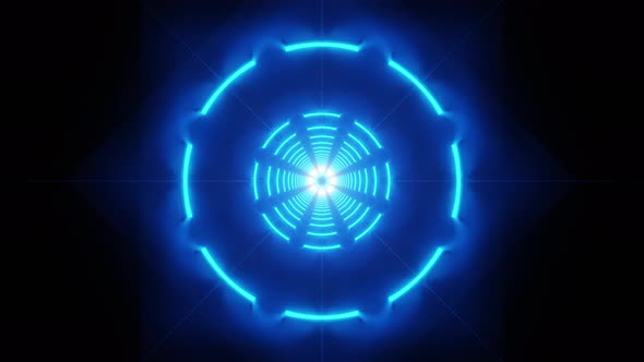 Neon Circles Background 4K