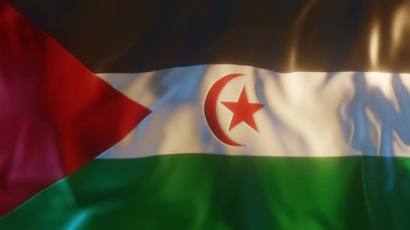 Western Sahara Flag with Edge Bump