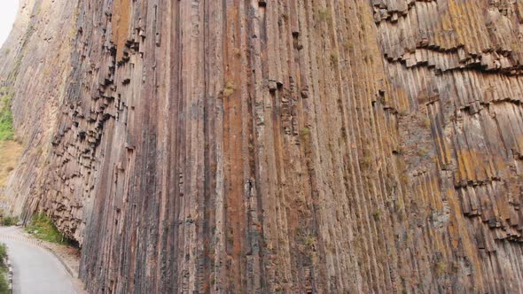 Dramatic Rock Columns In Garni, Armenia