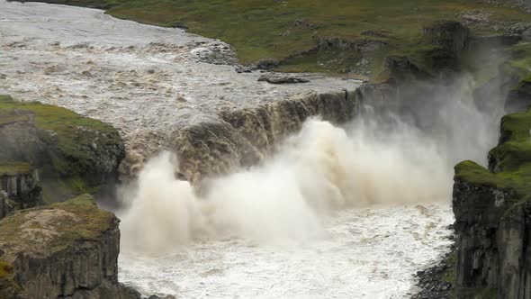 Hafragilsfoss Waterfall in Iceland