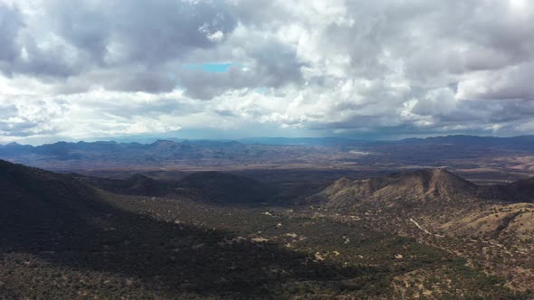 Borderlands between Arizona and Mexico - Nogales, AZ - Aerial