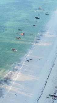 Beach on the Coast of Zanzibar Island Tanzania