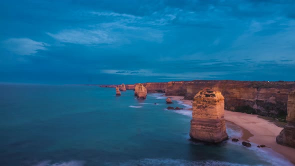 Timelapse of Twelve Apostles in Australia