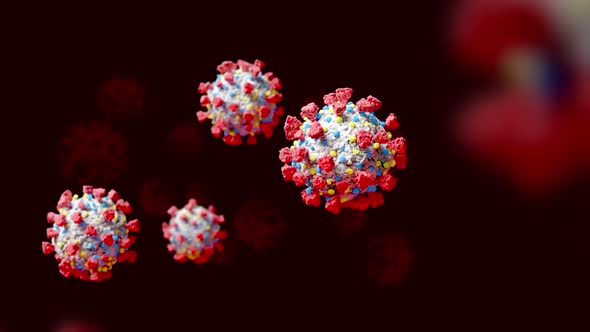 Realistic 3D Footage of the Coronavirus 2 SARSCoV2 2019nCoV